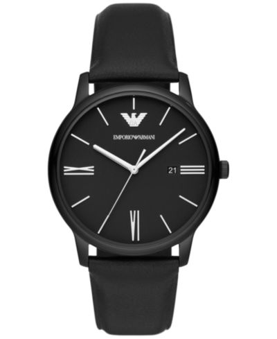 Emporio Armani мужские часы с кожаным ремешком 42mm