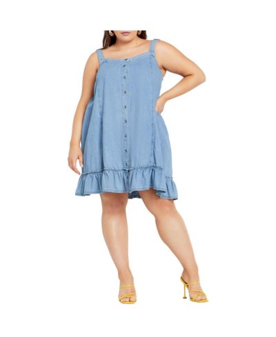 CITY CHIC Мини-платье из денима Plus Size
