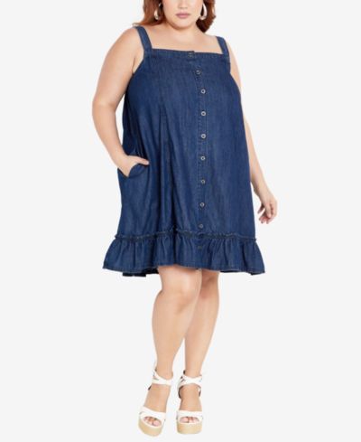 CITY CHIC Women's Denim Mini Dress