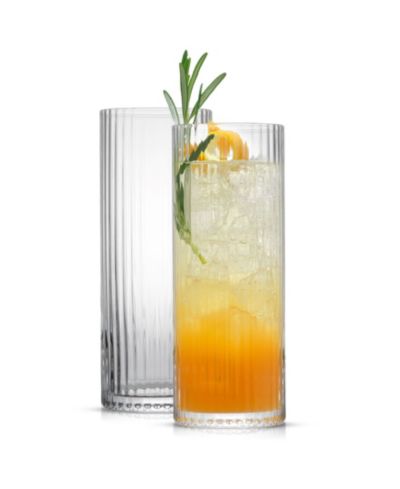 JoyJolt Elle Стаканы для напитков Ribbed Highball, набор из 2 шт