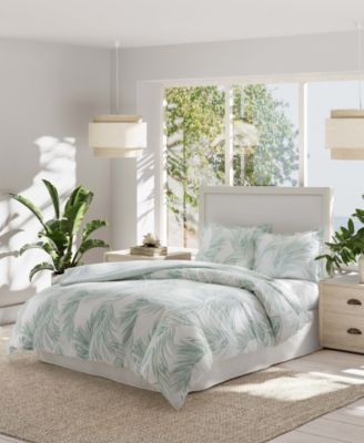 Tommy Bahama Home Canyon Palms Cotton Reversible 3 Piece Duvet Cover Set, Full/Queen