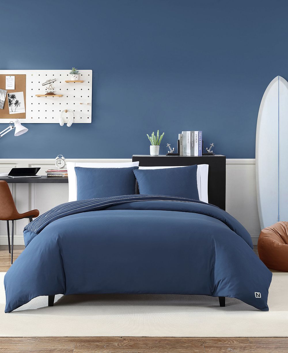 Nautica Longdale Solid Stripe Brushed Microfiber комплект из 3-х покрывал, Full/Queen