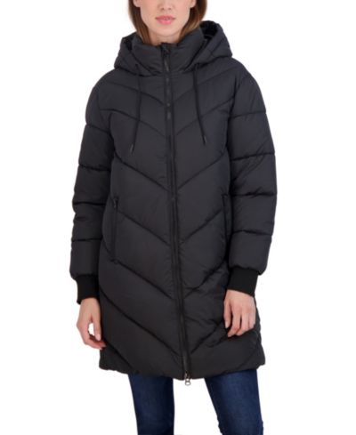 Sebby Women's 3/4 Puffer Jacket with Hood