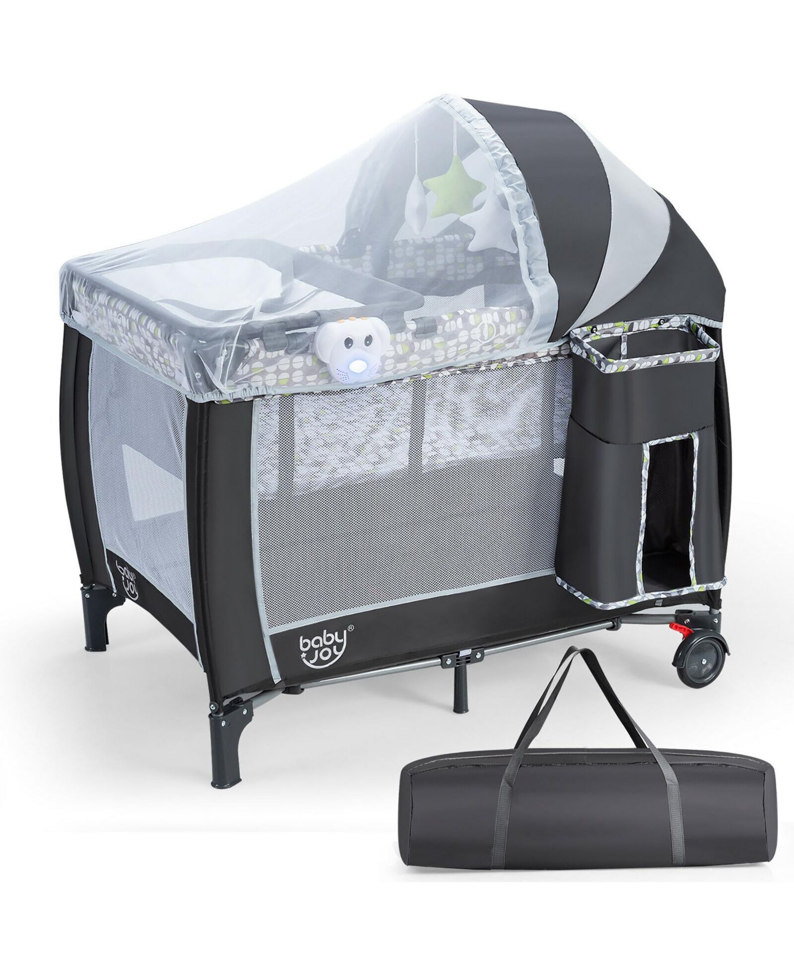 Costway Kids Portable Foldable Playard Playpen Nursery Center