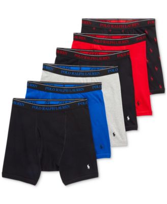 Мужские хлопковые боксеры-брифы Polo Ralph Lauren Classic-Fit 5+1 Free Bonus Pack