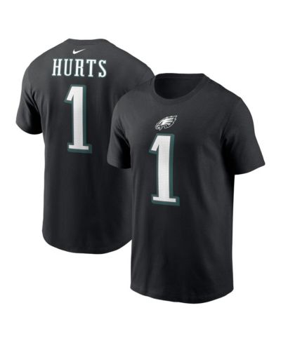 Men's Nike Jalen Hurts Black Philadelphia Eagles Player Name and Number T-shirt