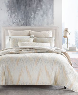 Hotel Collection Textured Chevron 3-Pc. Duvet Cover Set, Full/Queen, Exclusively at Macy’s