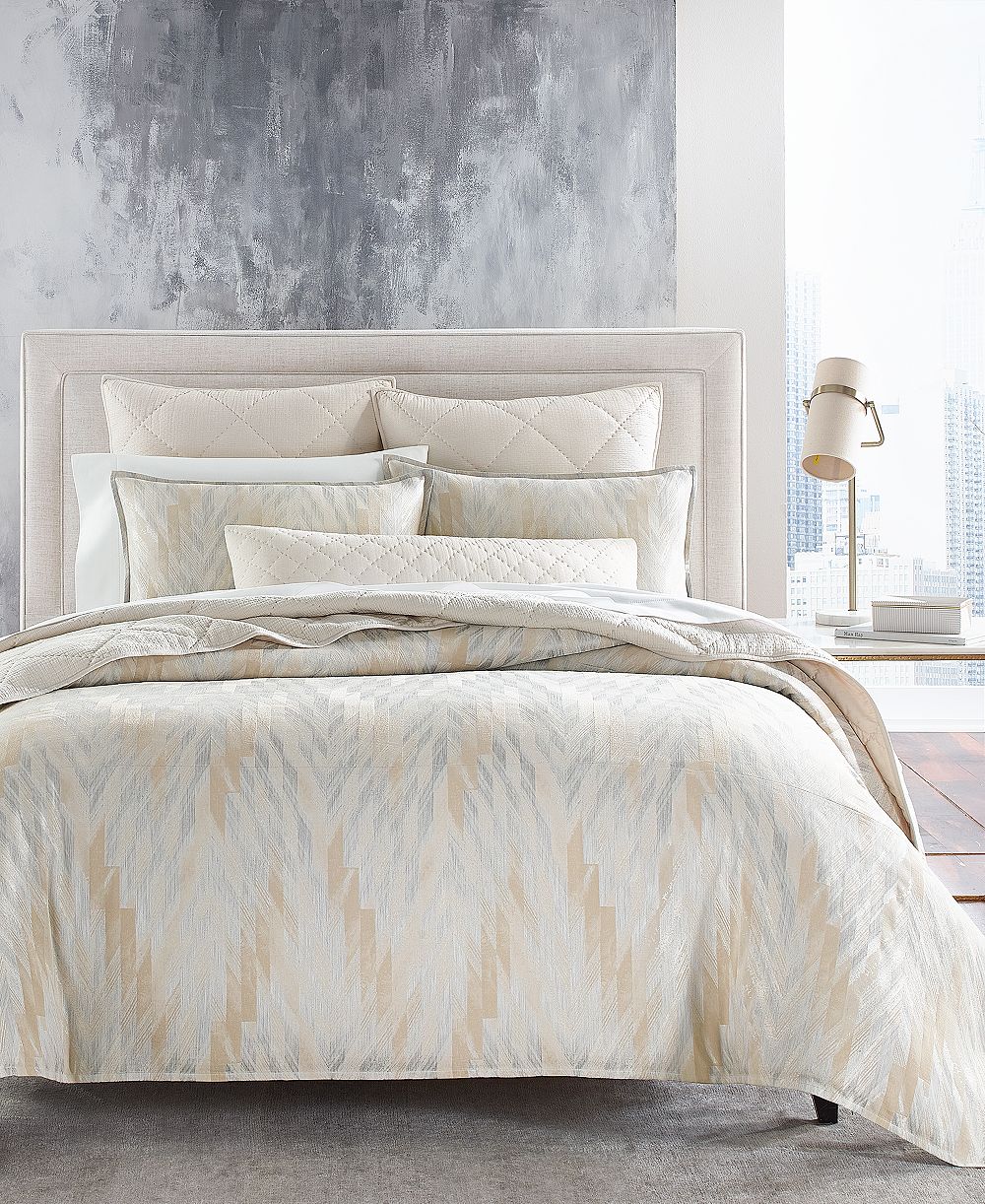 Hotel Collection Textured Chevron 3-Pc. Comforter Set, Full/Queen, Exclusively at Macy’s