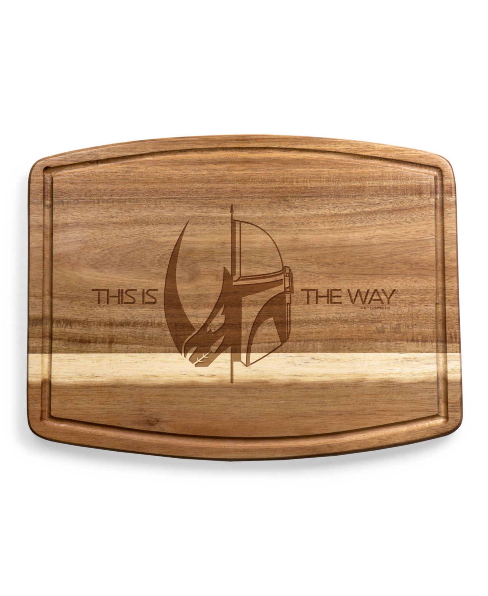 The Mandalorian Ovale Acacia Cutting Board