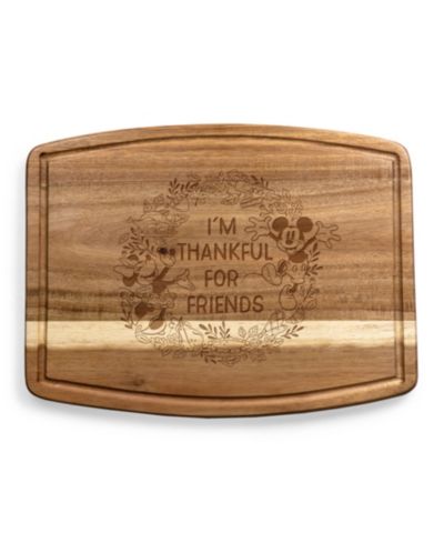 Разделочная доска из акации Disney's Mickey Minnie Mouse Thanksgiving Ovale