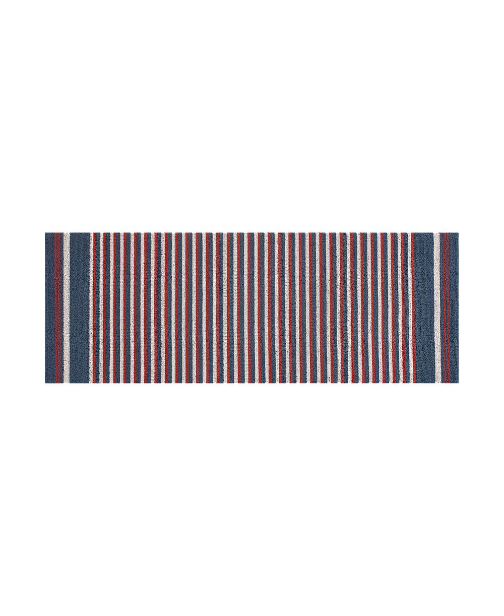 Полосатый коврик Nautica Polyvinyl Chloride Loop Utility, 17.5" x 48"