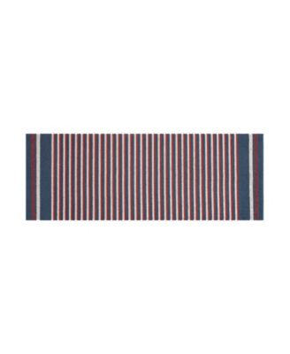 Полосатый коврик Nautica Polyvinyl Chloride Loop Utility, 17.5" x 48"