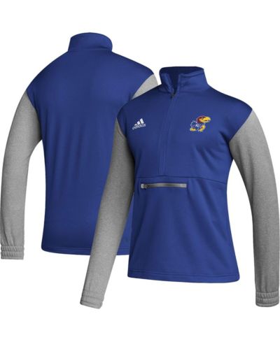 Мужская футболка adidas Kansas Jayhawks Team AEROREDY Half-Zip Top серая