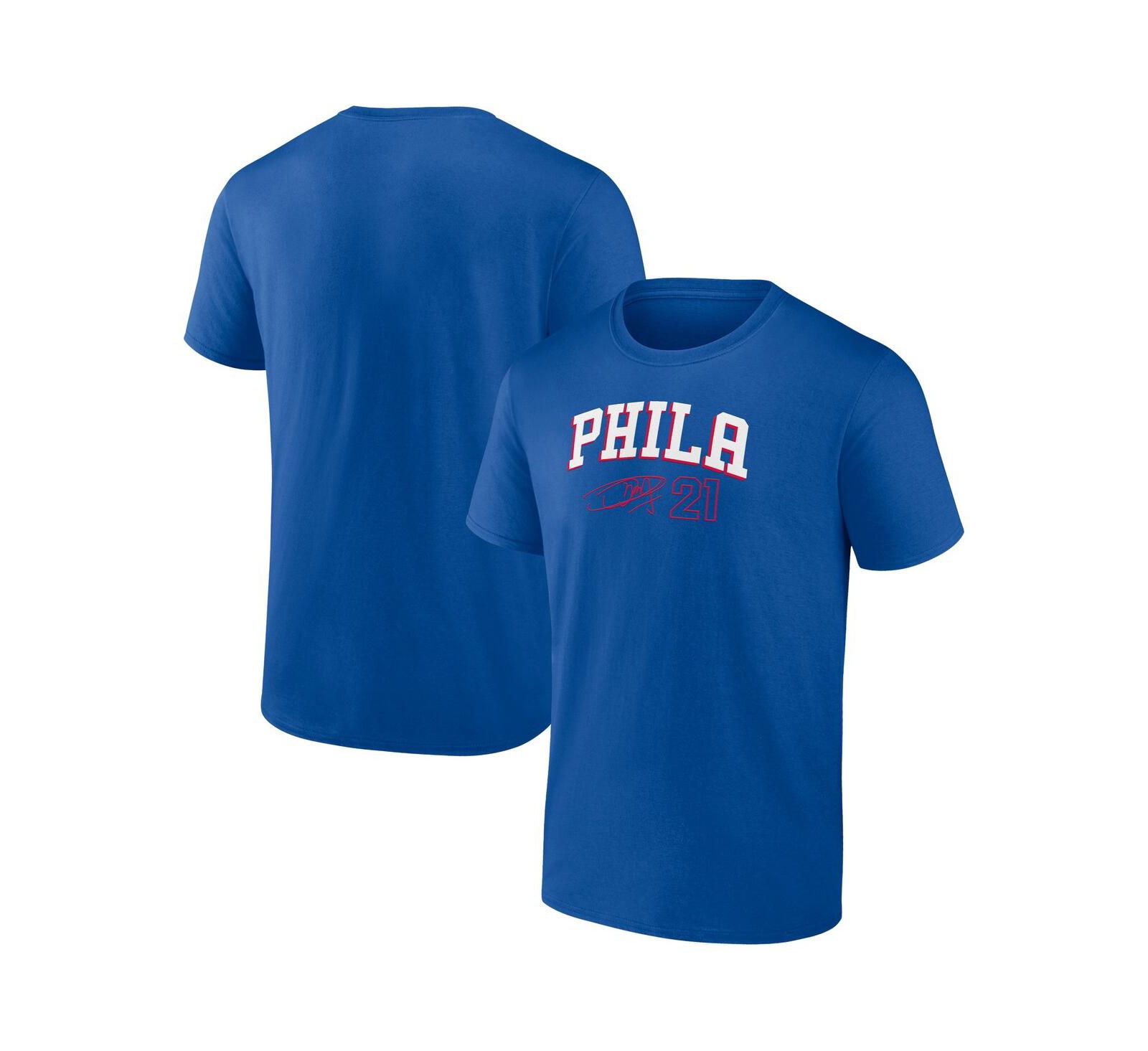 Мужская футболка Fanatics Joel Embiid Royal Philadelphia 76ers Name and Number