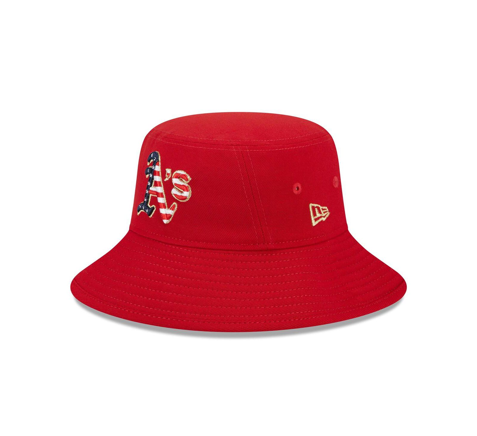 New Era Мужская панама Red Oakland Athletics 2023 Fourth of July