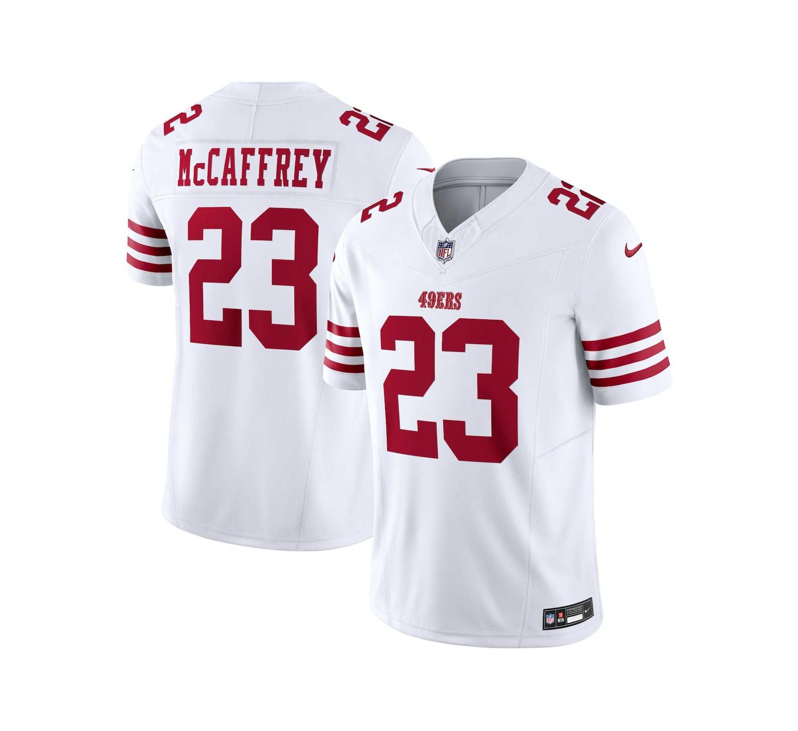 Мужская джерси Nike Christian McCaffrey San Francisco 49ers Vapor F.U.S.E. Limited