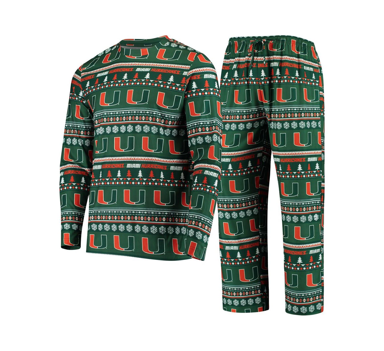Мужской комплект Concepts Sport: вязаный топ с длинным рукавом и брюки Ugly Sweater, зеленый цвет