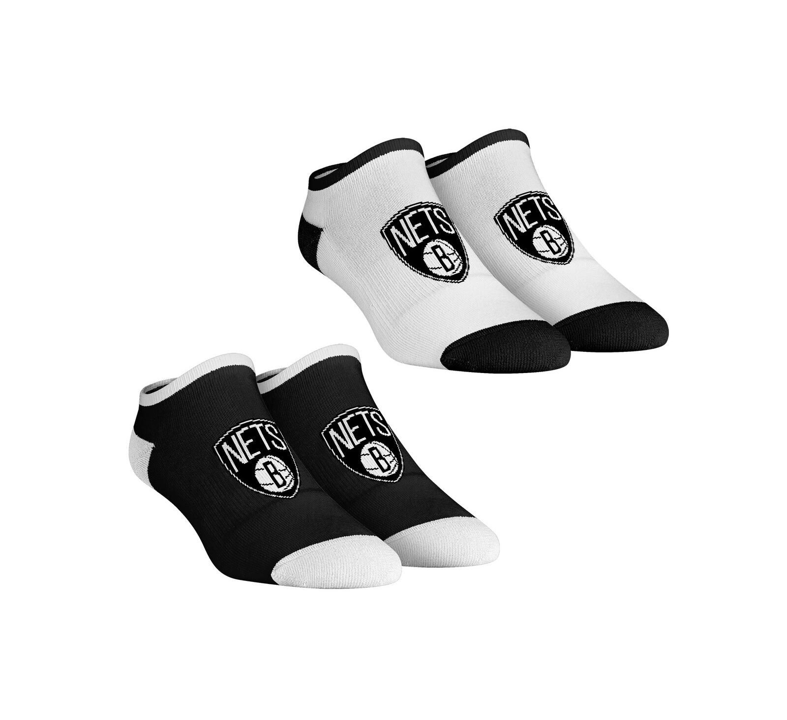 Women's Rock 'Em Socks Brooklyn Nets Core Team 2-Pack Low Cut Ankle Sock Set