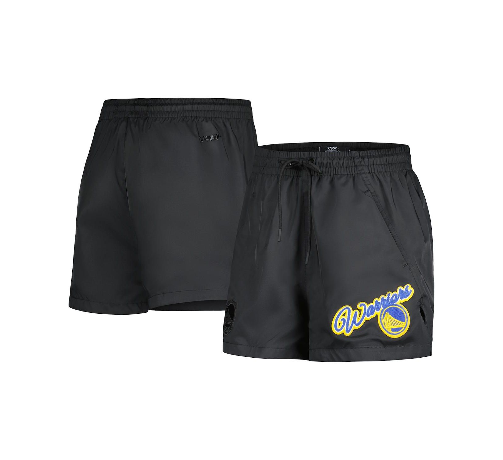 Женские шорты Pro Standard Black Golden State Warriors Script Woven