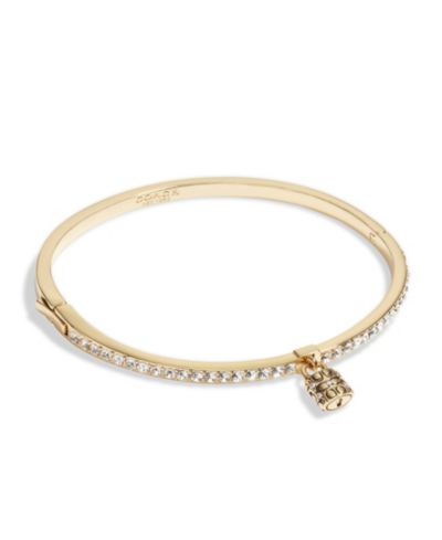 Браслет COACH Faux Stone Iconic Padlock Tennis Sculpted C Motif Bangle