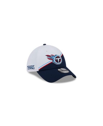 Мужская кепка New Era White Navy Tennessee Titans 2023 NFL Sideline 39THIRTY Flex