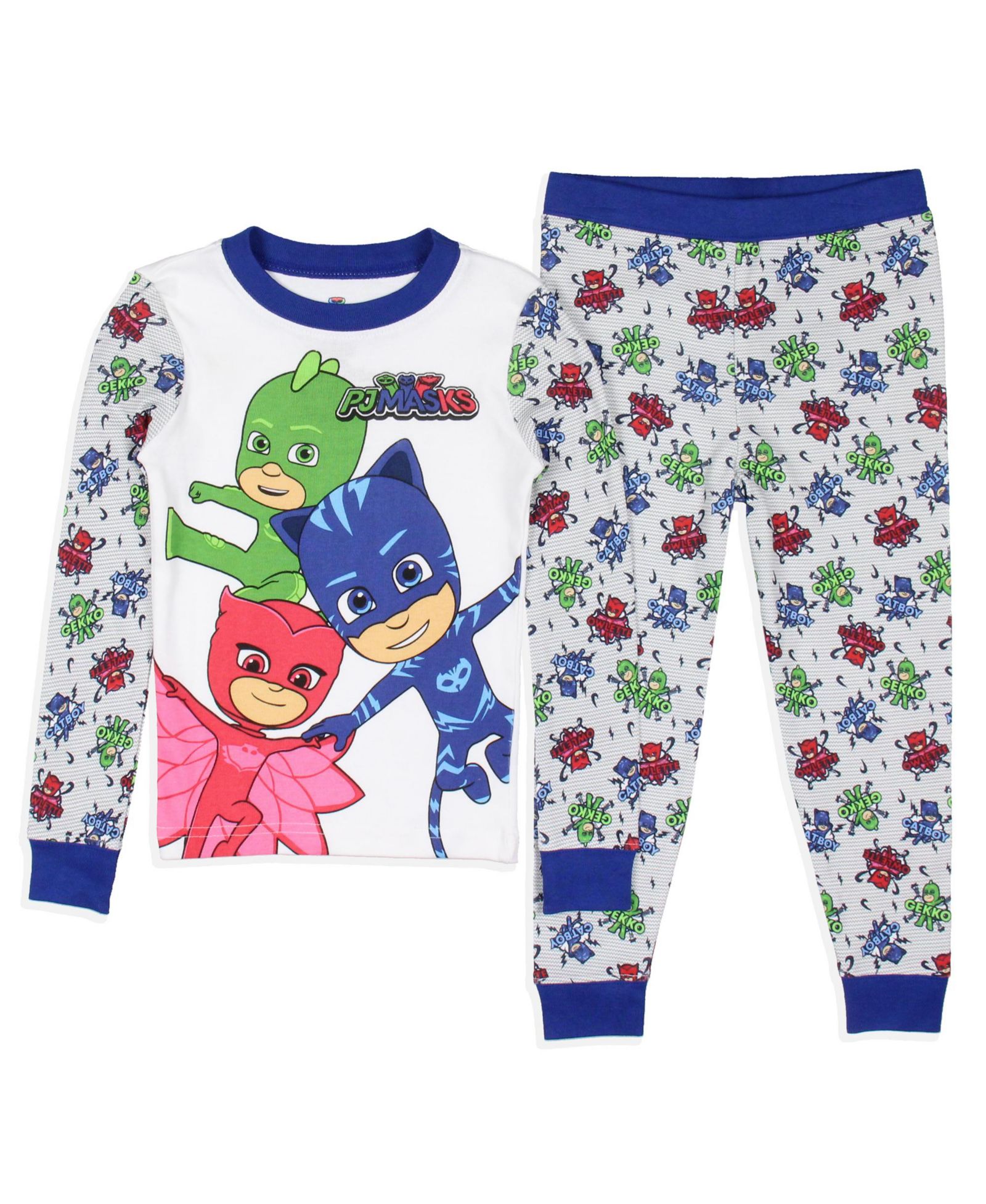 Детский комплект пижамы PJ Masks 2-Piece Gekko Catboy Owlette Logo
