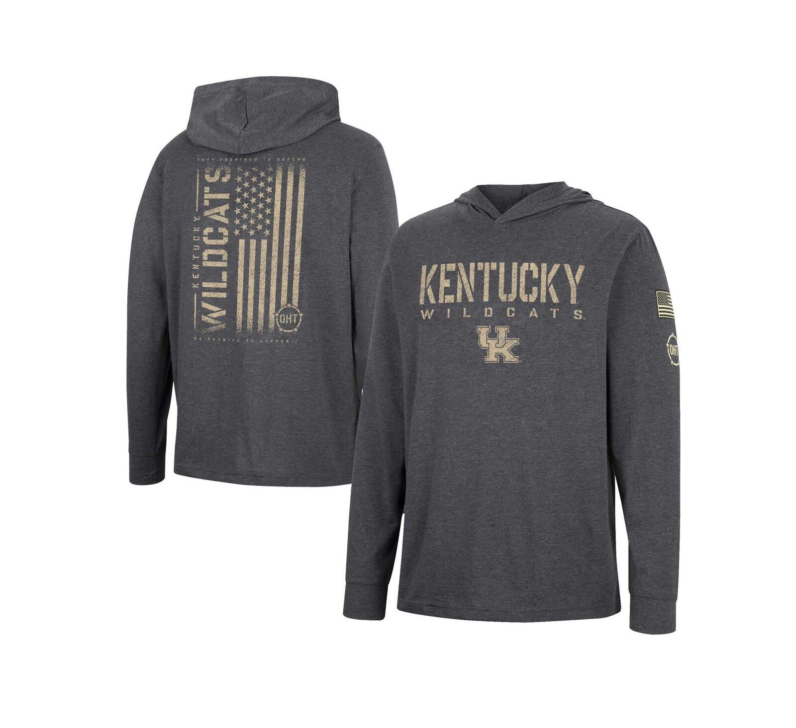 Colosseum Мужское худи с длинным рукавом Kentucky Wildcats Team OHT Military-Inspired Appreciation, цвет Charcoal