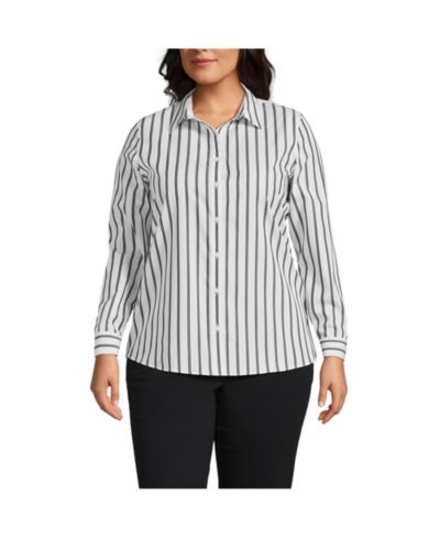 Рубашка Lands' End Plus Size No Iron Button Front