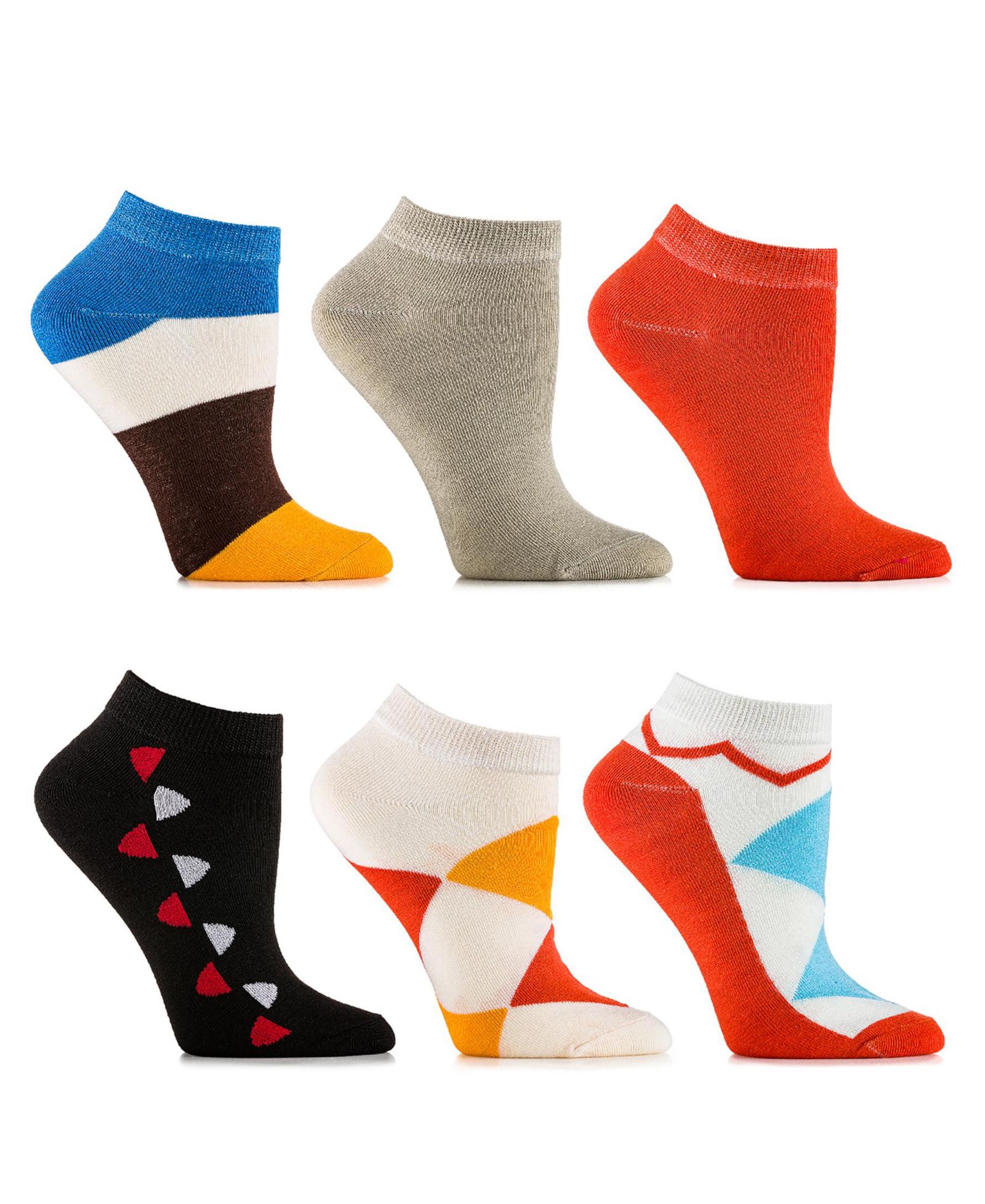 Женские носки Gallery Seven Blush Canary Ankle, 6 Pack