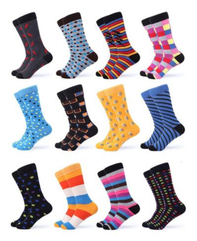 Мужские яркие носки Gallery Seven Men's Swish, упаковка 12 шт