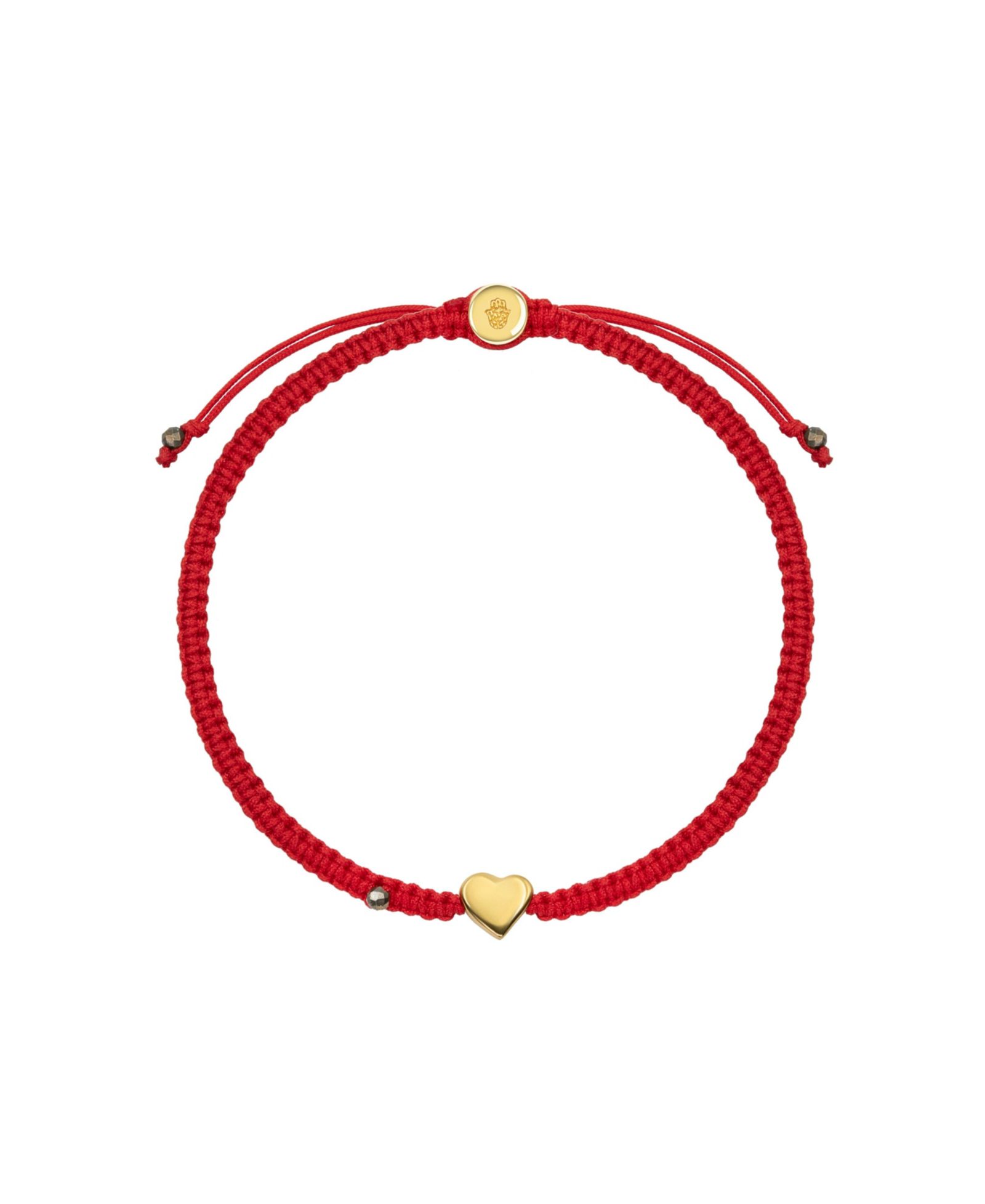 Karma and Luck Gold Heart Charm Red String Bracelet