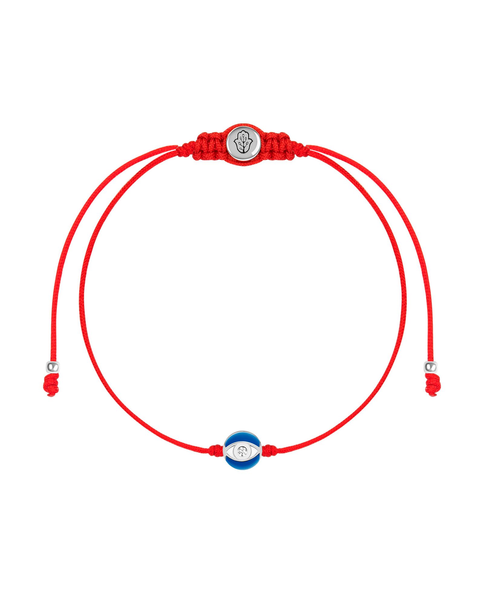 Браслет Karma and Luck Navy Enamel Evil Eye Red String