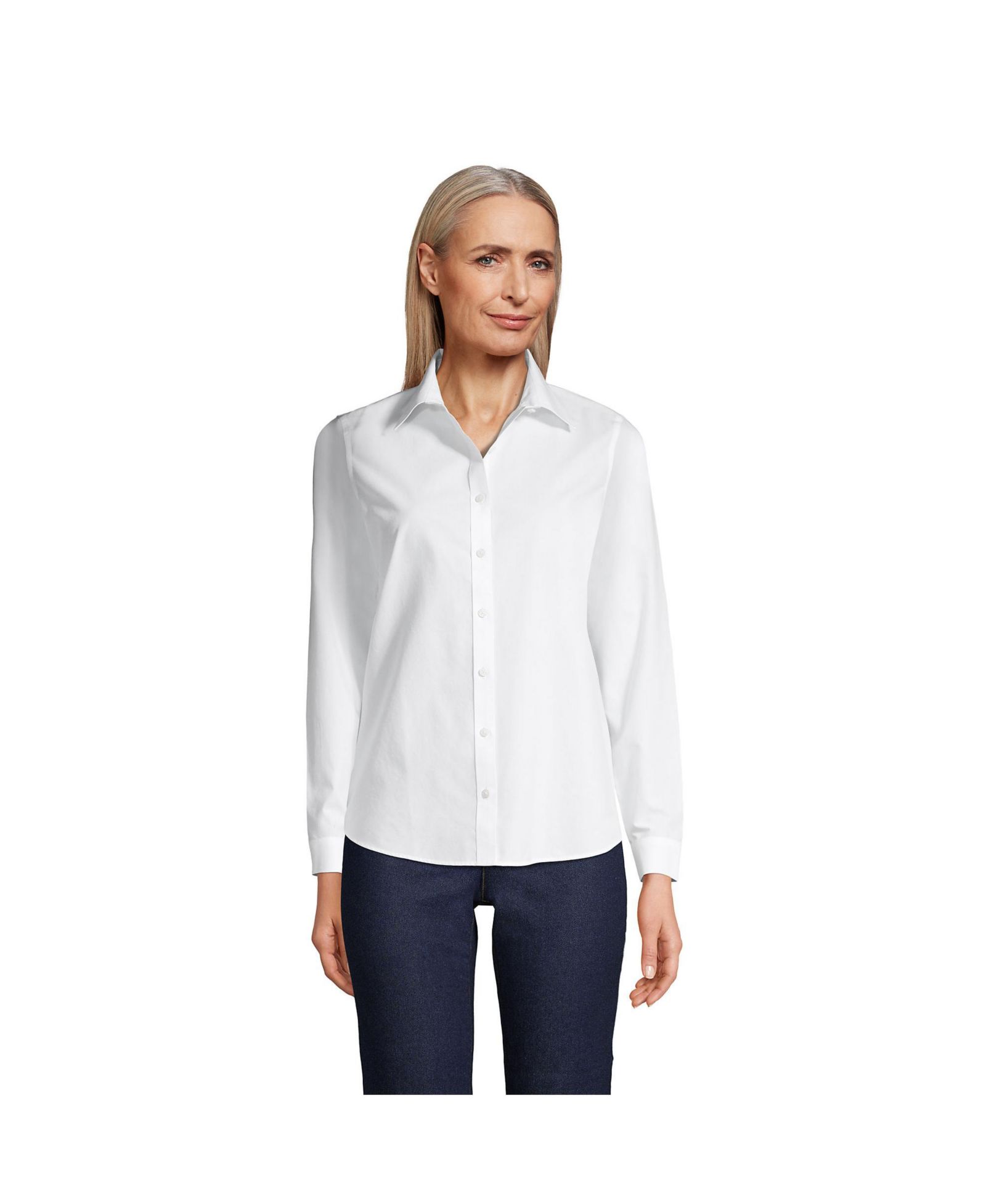 Рубашка Lands' End Petite No Iron Button Front