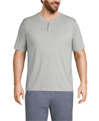 Lands' End Футболка Henley с коротким рукавом