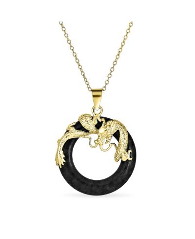 Подвеска Bling Jewelry Asian Style Jade Dragon из стерлингового серебра с красным и зеленым диском