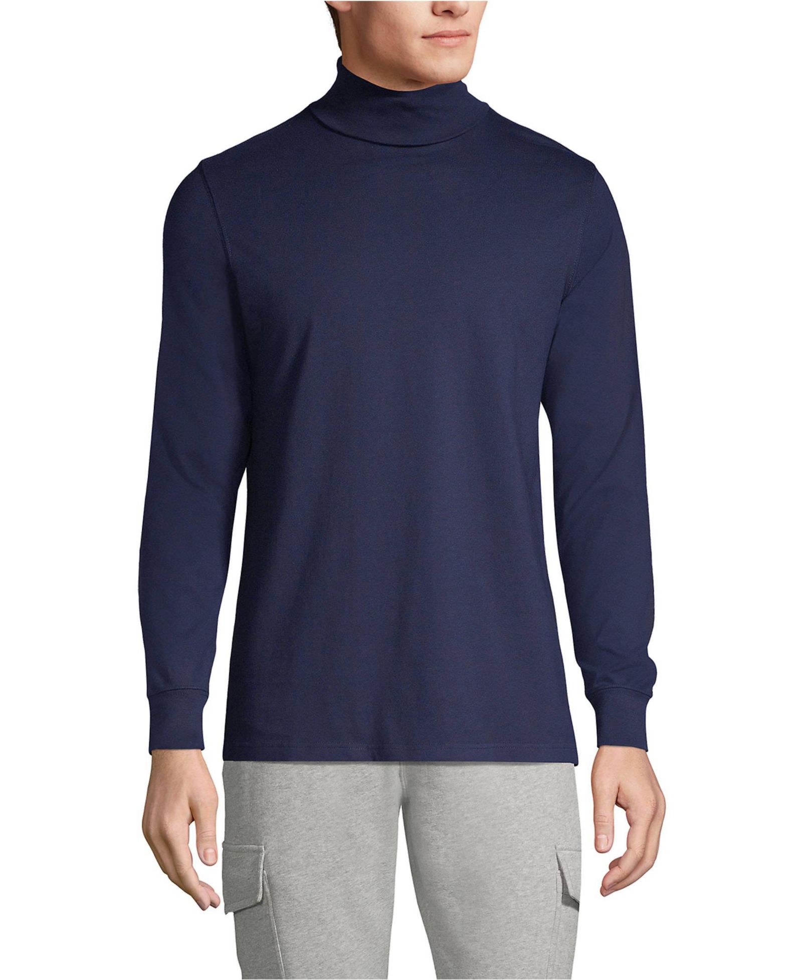 Lands' End Men's Super-T Turtleneck T-Shirt