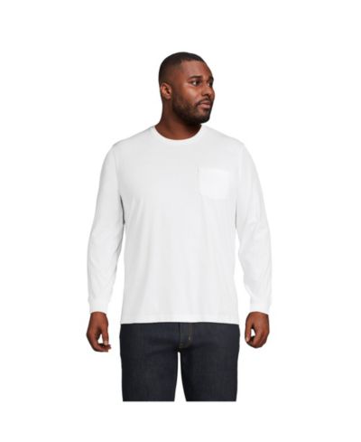Lands' End Big & Tall Super-T Long Sleeve T-Shirt with Pocket