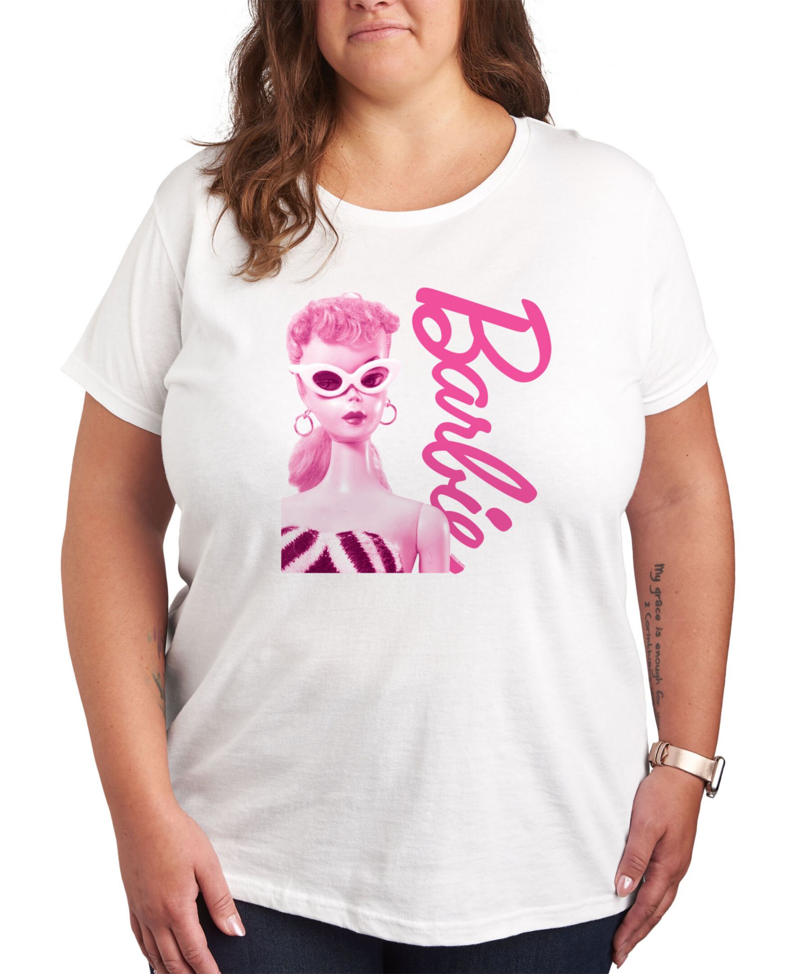 Футболка с графикой Barbie Hybrid Apparel Trendy Plus Size