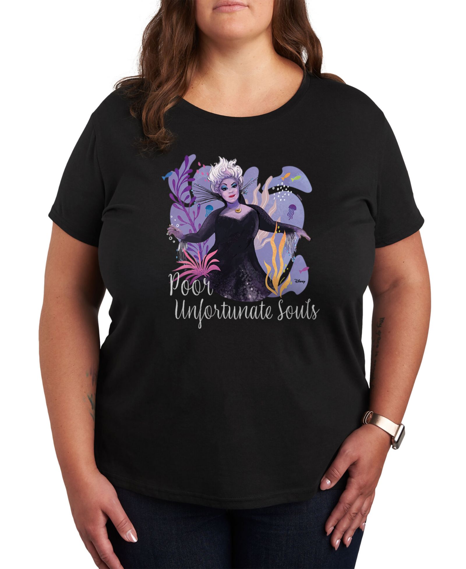 Графическая футболка Hybrid Apparel Plus Size с принтом Ursula из «Русалочки»