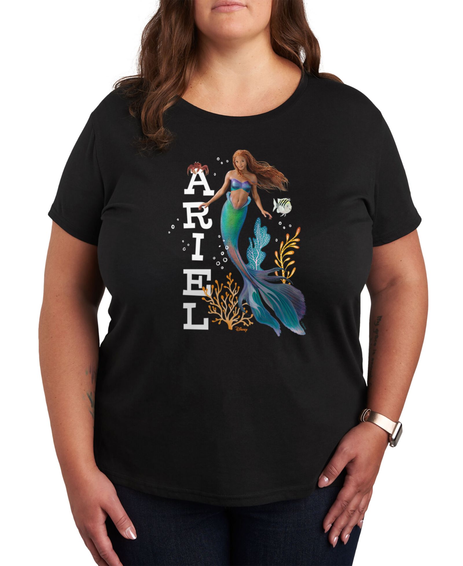 Hybrid Apparel Trendy Plus Size футболка с графическим принтом Little Mermaid Ariel