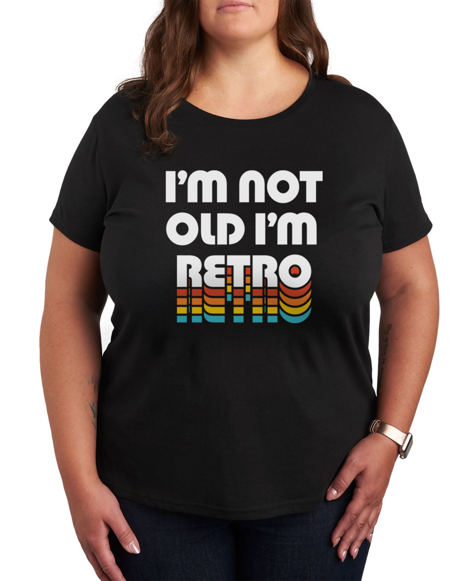 Hybrid Apparel Ретро футболка с графическим принтом Plus Size