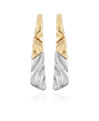 Серьги-кольца T Tahari Two-Tone Textured