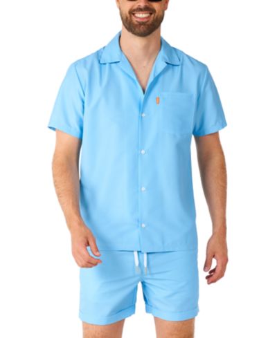 Мужской летний комплект OppoSuits - набор из 2 предметов для пляжного отдыха - светло-голубой - рубашка и шорты в тон