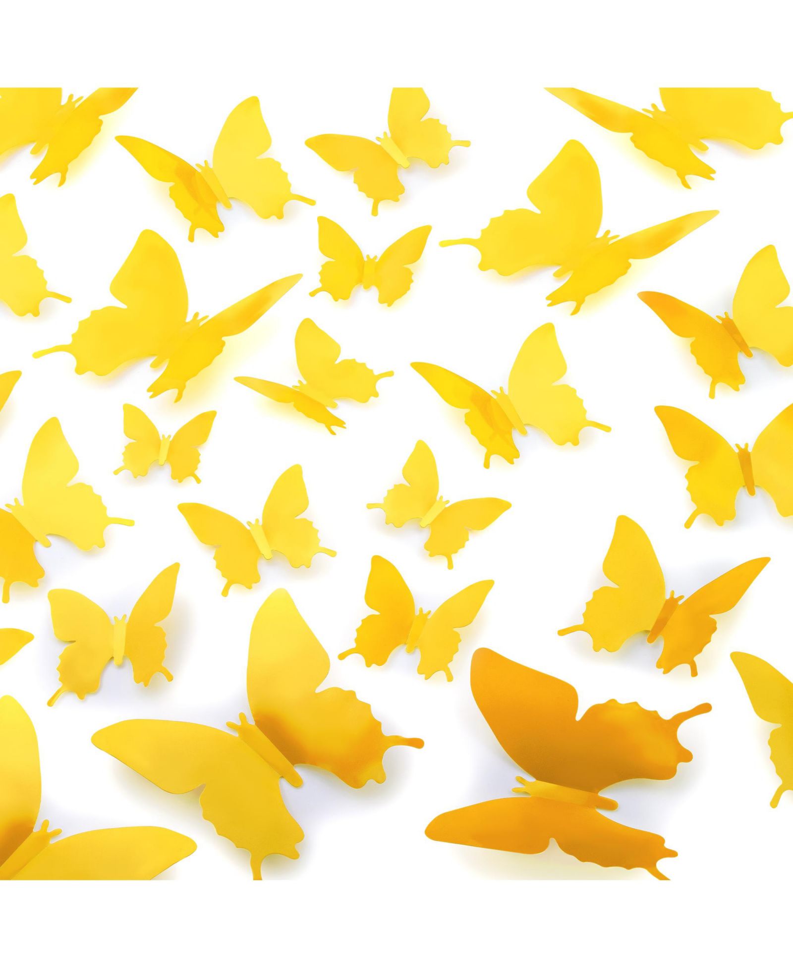 Zulay Kitchen Removable DIY 3D Butterfly Wall Decorations (24pcs with 3 Different Sizes)