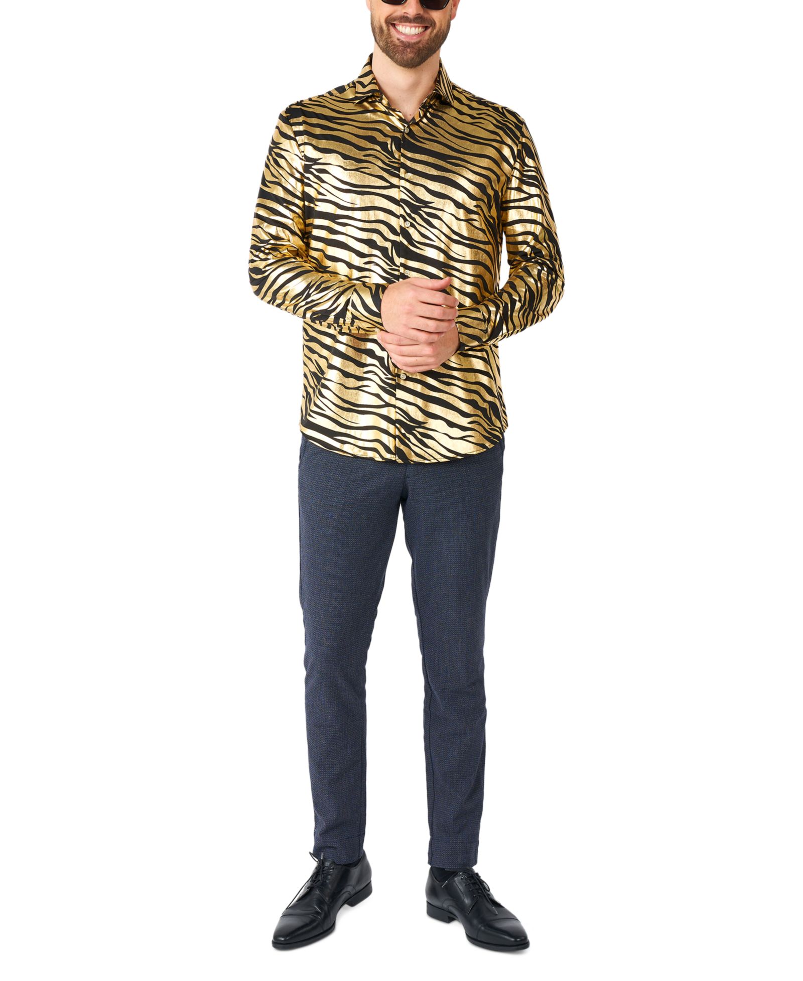Рубашки OppoSuits Men's Shiny Golden Theme Party
