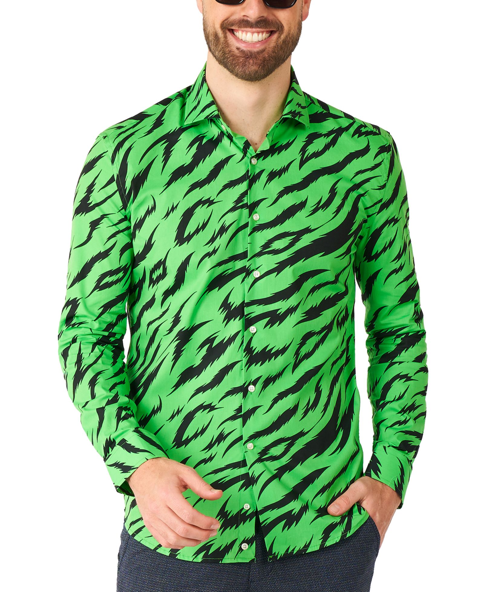 OppoSuits Men's SHIRT LS Wild Animal