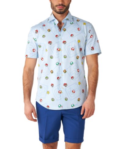 OppoSuits Men's SHIRT Short Sleeve Super Mario Icons