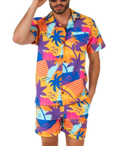 Мужской комплект из рубашки и шорт с принтом OppoSuits