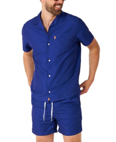 Мужской летний комплект OppoSuits 2 Piece Beach Wear Navy Blue рубашка и шорты