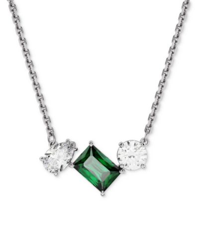 Подвеска Swarovski с покрытием из родия и кристаллами, 15" + 2-3/4" удлинитель